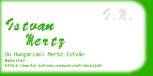 istvan mertz business card